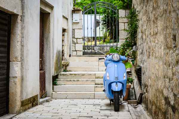 Blue Vespa