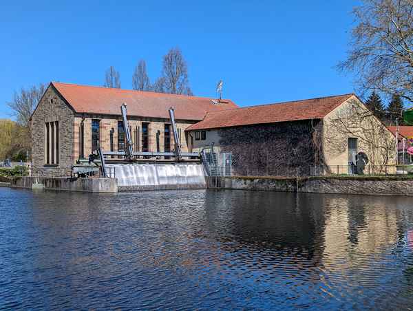 Flußkraftwerk an der Enz in Bietigheim