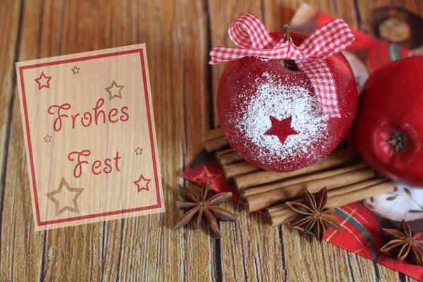 Weihnachtskarte Äpfel
