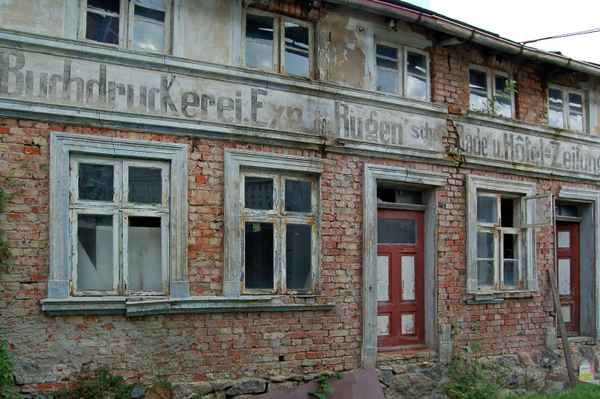 Altstadt von Sassnitz auf Rügen - Hier wird schon lange nichts mehr gedruckt.