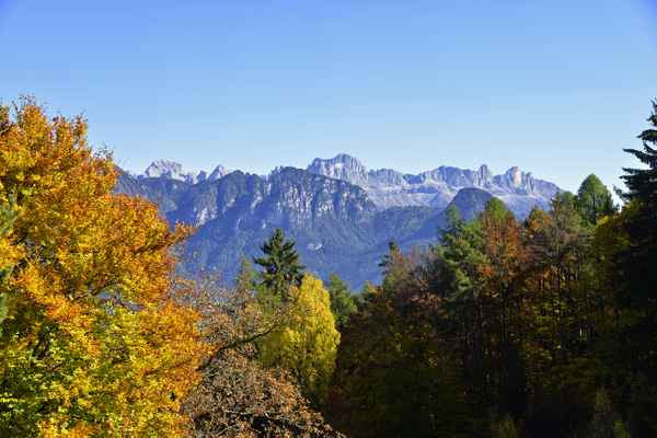 Rosengarten. Ein Bergmassiv in den Südtiroler Dolomiten.