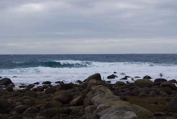 Der steinige Strand