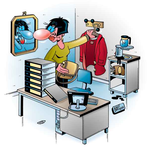 Immer froh im Büro: Montagsblues