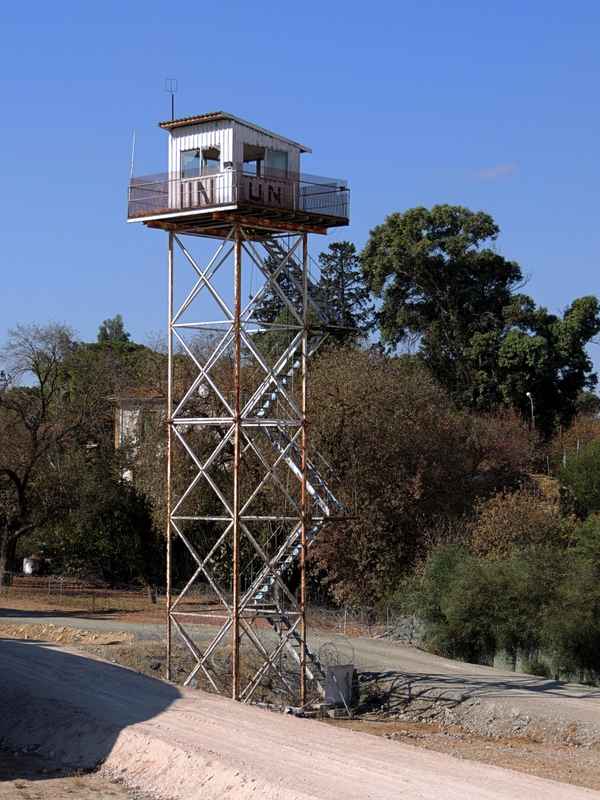 Wachturm in der Grüne Linie von Nikosia, Zypern