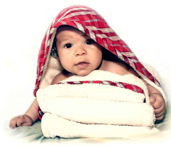Baby nach dem Bad