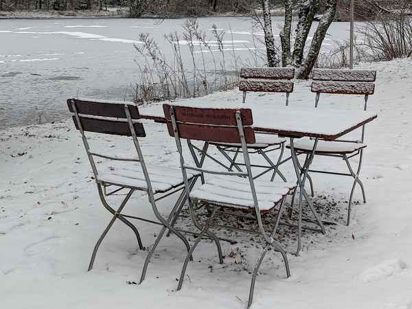 Winter im Biergarten