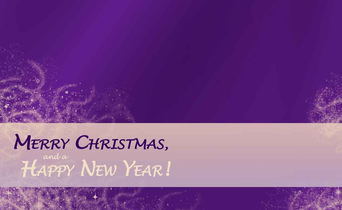 Weihnachtskarte lila