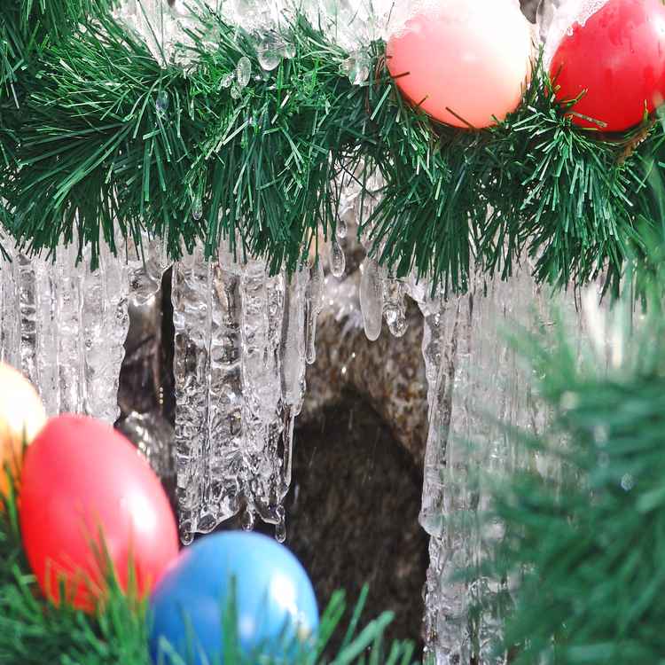 Detail eines Osterbrunnens