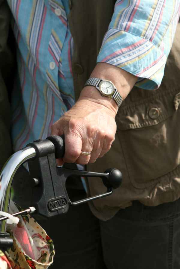 einkaufen mit der gehhilfe