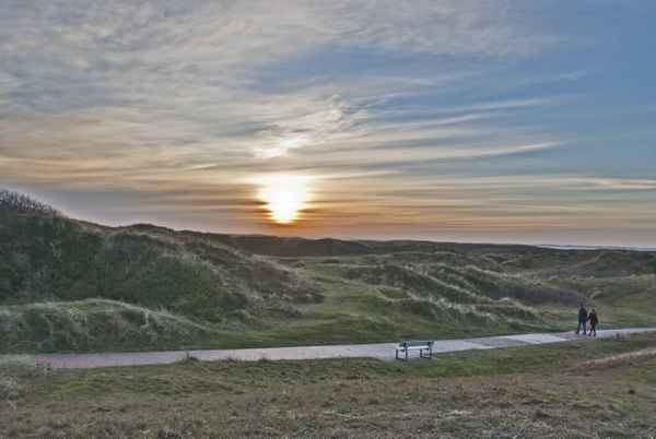 Dünenlandschaft mit Sonnenuntergang - Nordseeinsel Langeoog