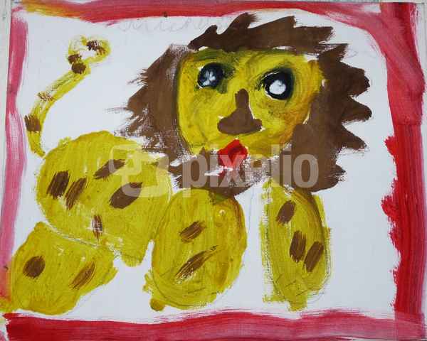 Kinderbild: Löwe (7J)
