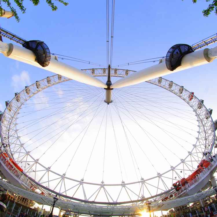 Ein Auge auf das London Eye geworfen
