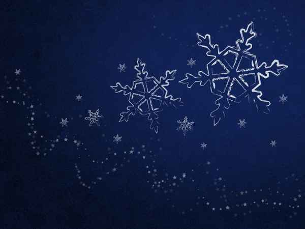 Schneeflocken in der Nacht