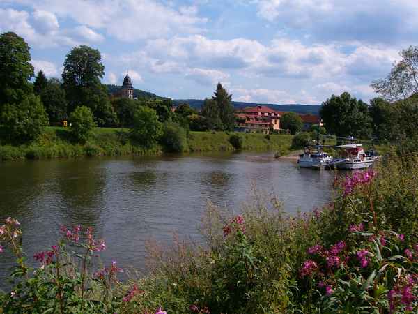 Hannoversch-Münden Zusammenfluss Fulda und Werra