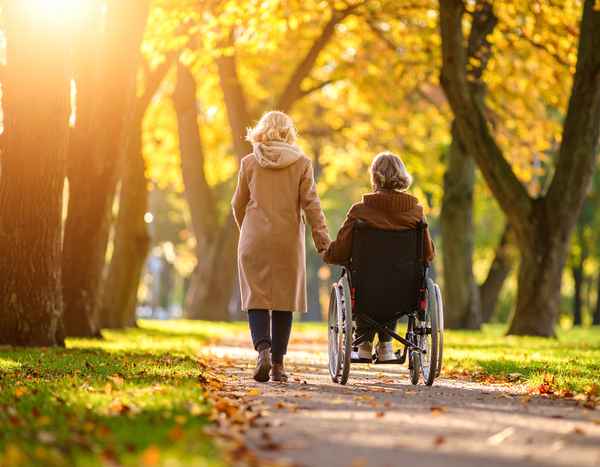 Altenpflege Ausfahrt mit Rollstuhl
