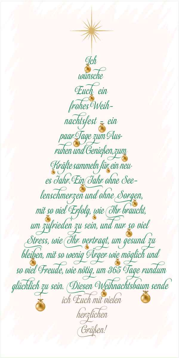 Weihnachtsbaum der guten Wünsche