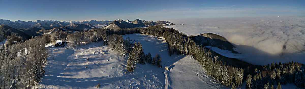 Drohnenpanorama Sternpark Hohe Dirn Nationalpark Kalkalpen