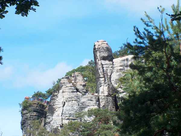 Blick zur Basteiaussicht