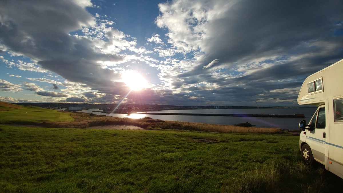 Mit dem Wohnmobil vor Aberdeen