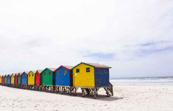 Badehäuser in Muizenberg (Kapstadt)