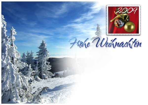 Frohe Weihnachten mit Briefmarke 2