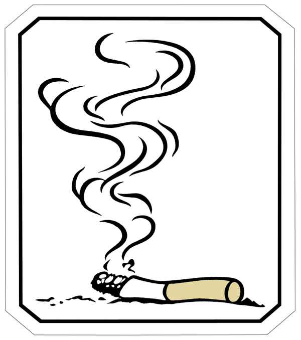 Hinweisschild  Aschenbecher