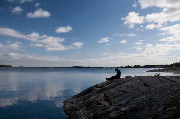 Entspannung auf sonnengewärmten Felsen