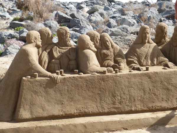 Sandskulptur Abendmahl 1