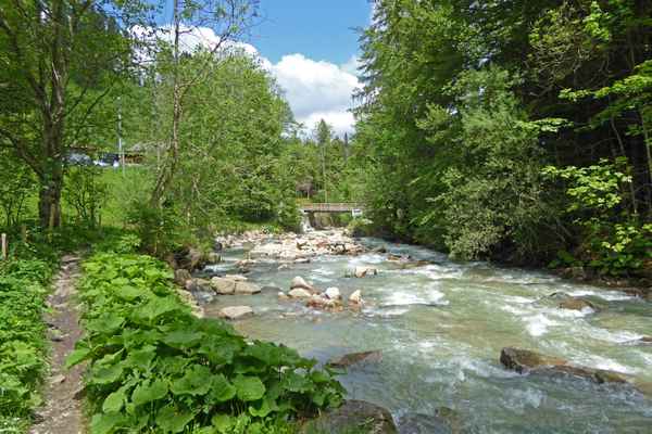 Beruhigendes Wandern entlang der Sense