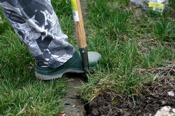 Gartenarbeit - Ausstechen