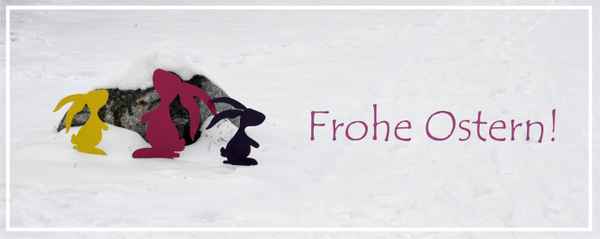 Frohe verschneite Ostern