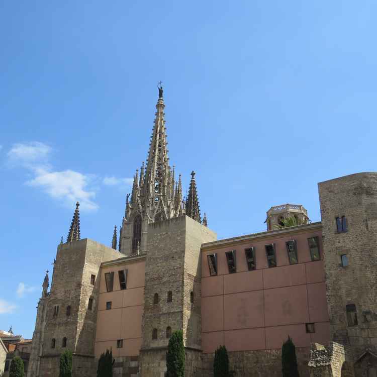 Barcelona, Kathedrale und Muralla Romana, römische Stadtmauer