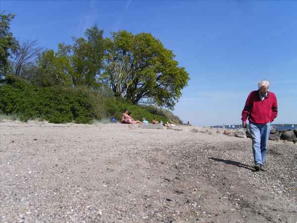 Sucher am Strand