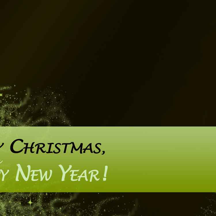 grüne Weihnachtskarte