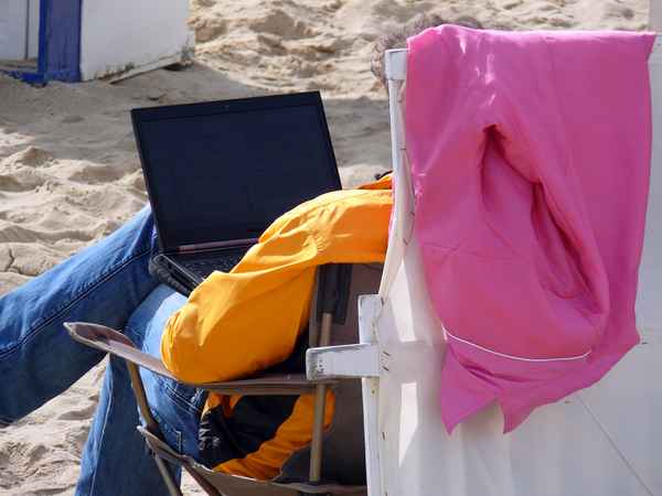 Informationen am Strand oder immer Online