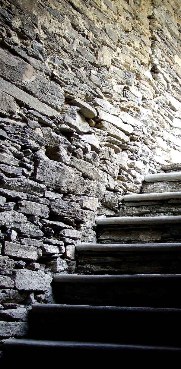 Steintreppe im Piemont