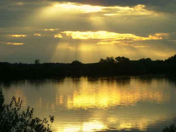 Abends an der Donau
