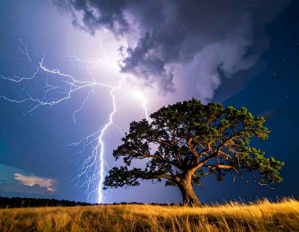 Eiche im Donnerwetter