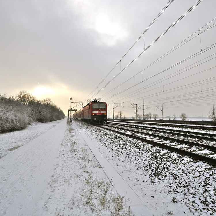 Jetzt im warmen Zug sitzen...