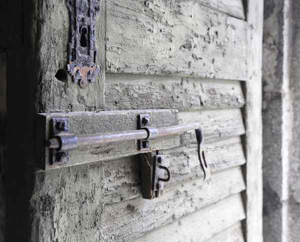 Türschloss, Detail Holztür