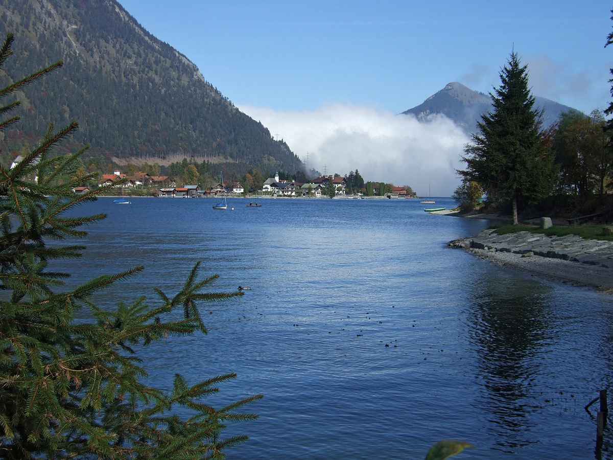 Herbstnebel am Walchensee