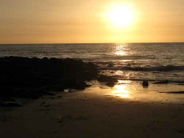 Westerland verabschiedet sich mit einem schönem Sonnenuntergang