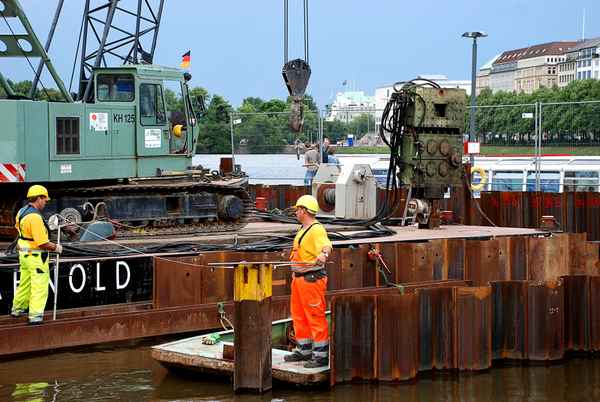 U-Bahnbau am Jungfernstieg