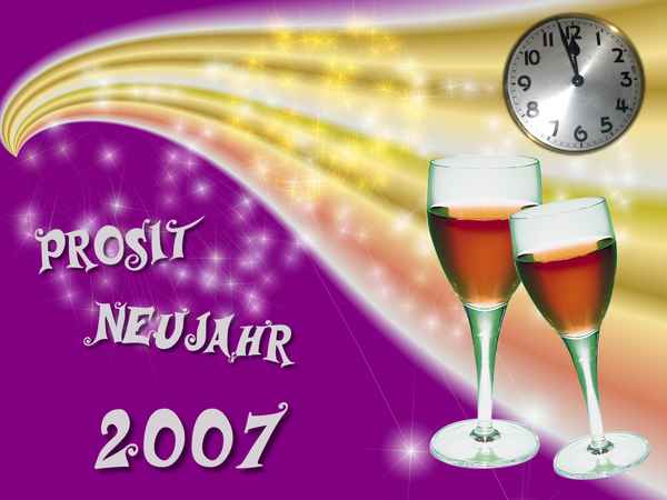 Prosit Neujahr - Karte für Jedermann
