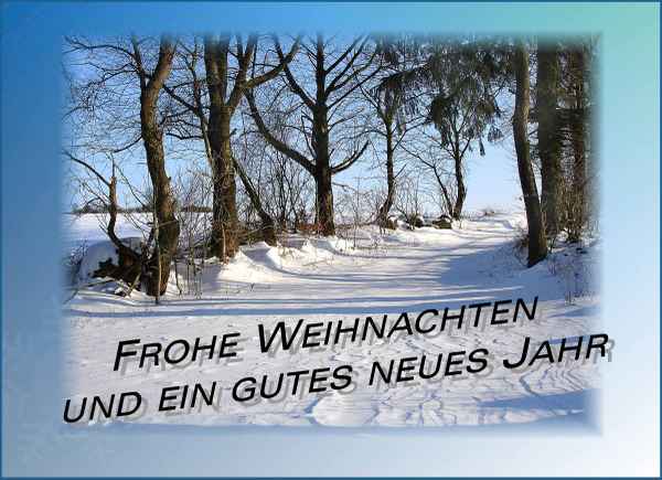 Weihnachtskarte: Frohe Weihnachten und ein Gutes Neues Jahr