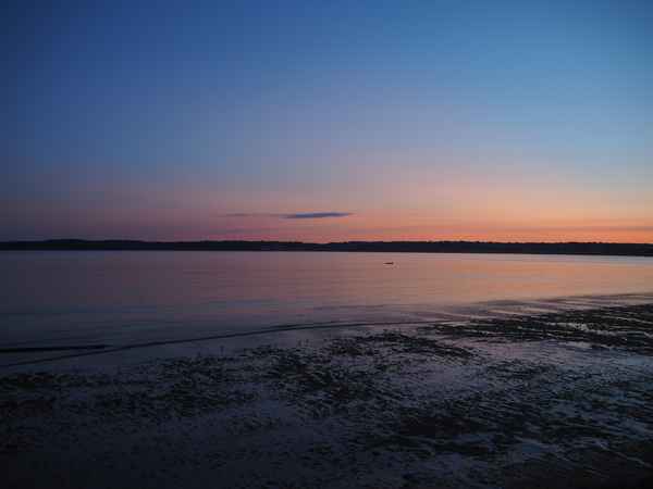 bei Ebbe, nachts am Meer