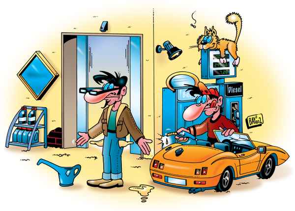 Schock an der Tankstelle!