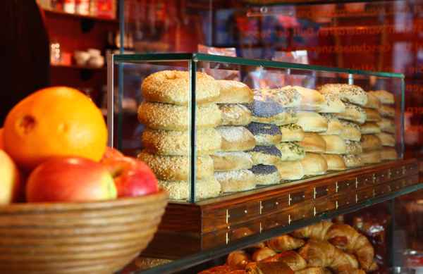 Bagel in Vitrine
