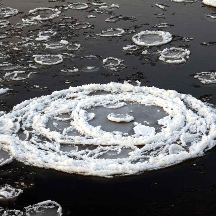 Eisschollen auf der Weser 2