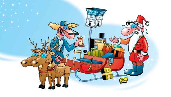 Weihnachtsmann und Politesse